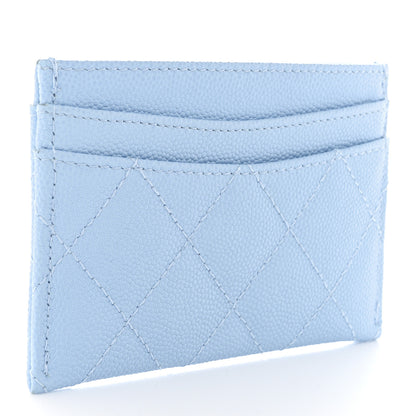 Chanel Caviar Quilted Card Holder Light Blue 3 of 11