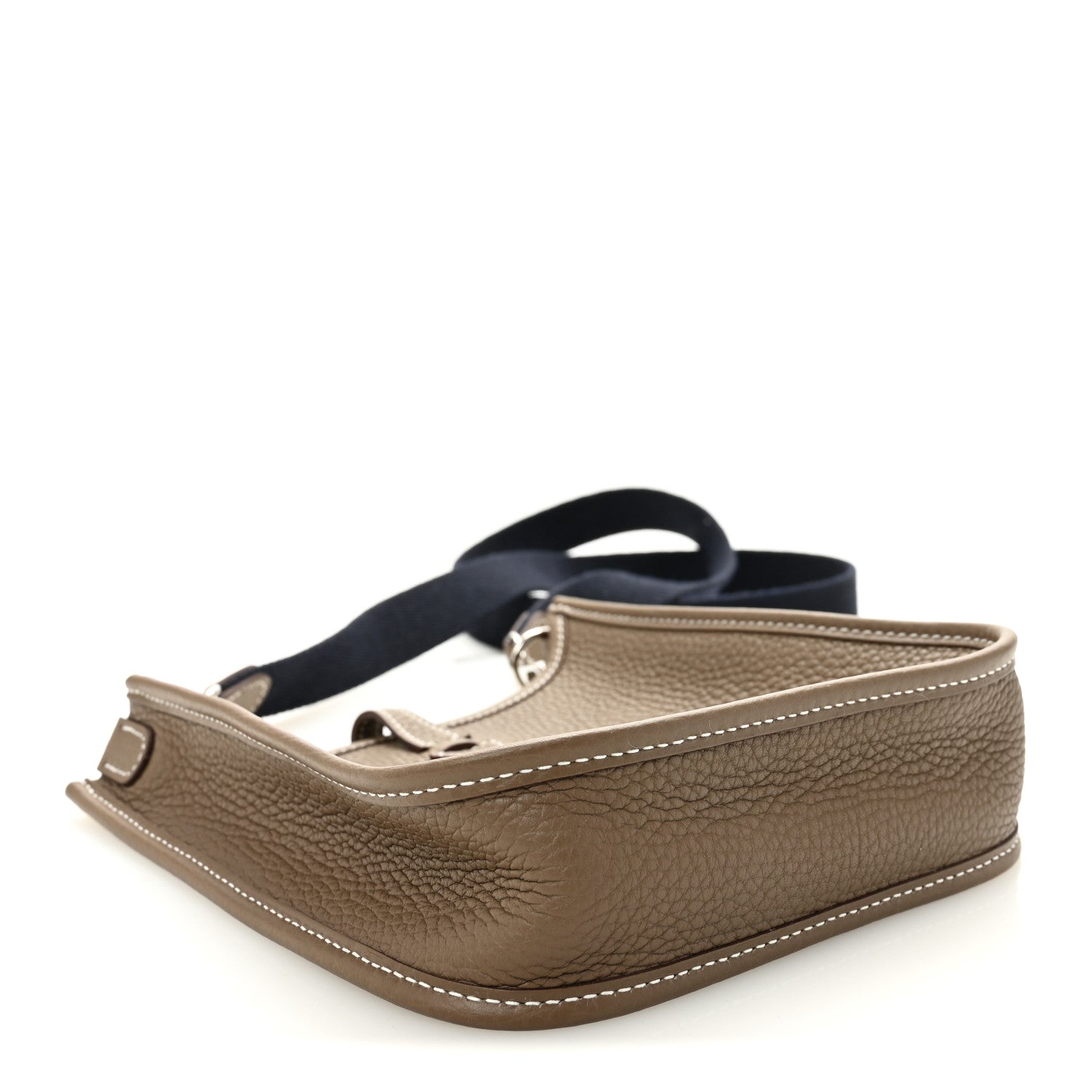 Hermes Taurillon Clemence Amazone Evelyne TPM Etoupe Bleu Indigo 4 of 11