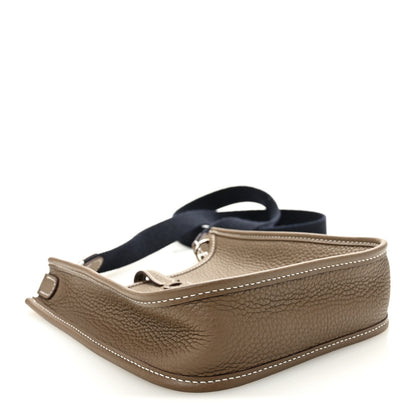 Hermes Taurillon Clemence Amazone Evelyne TPM Etoupe Bleu Indigo 4 of 11