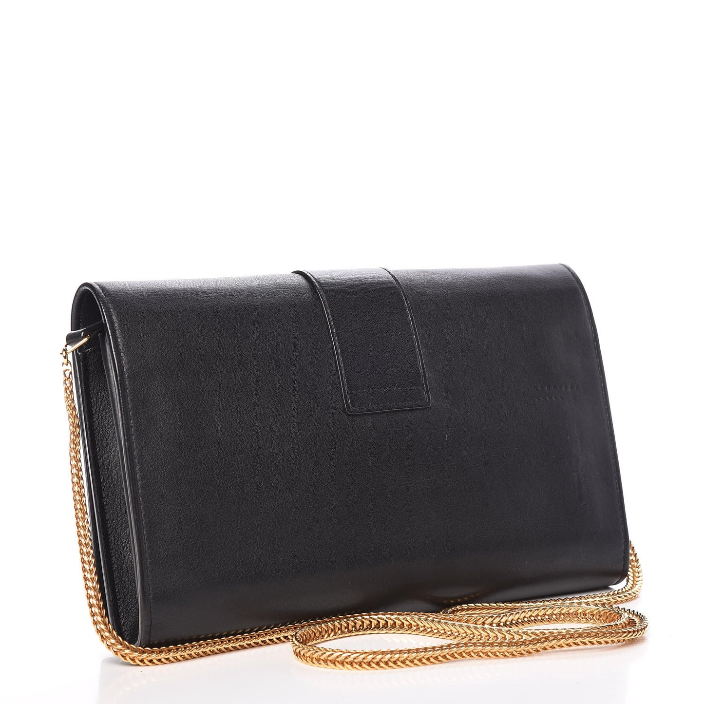 Calfskin Classic Y Ligne Chain Wallet Black