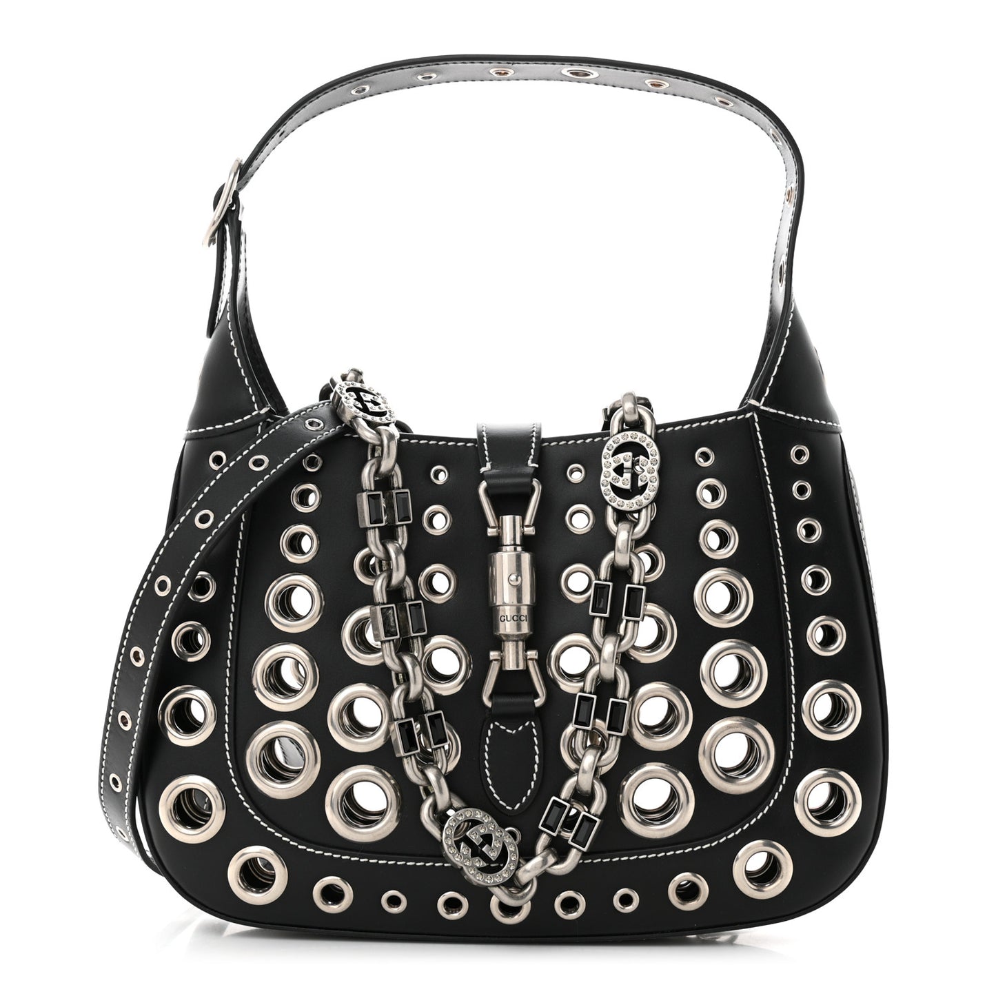 Patent Ha Ha Ha Jackie 1961 Eyelet Hobo Black