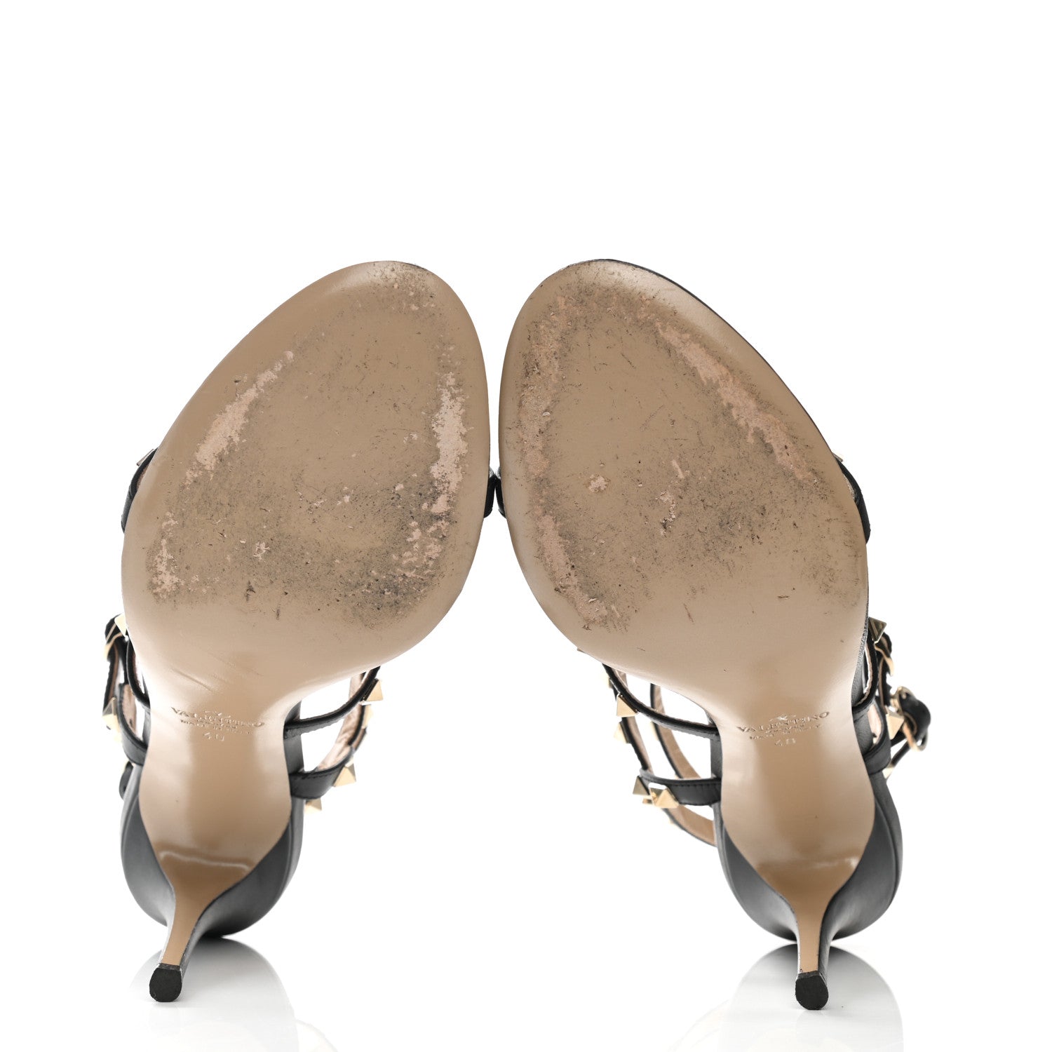 Valentino Garavani Calfskin Nappa Rockstud Gladiator 105mm Sandals 40 Black 9 of 22
