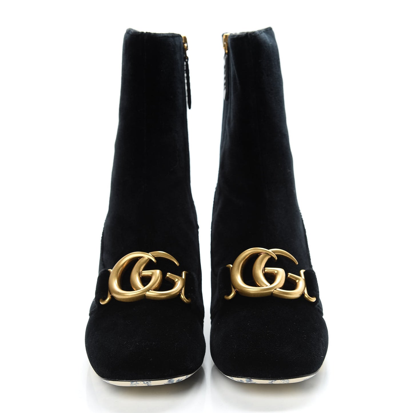 Softy Velvet Malaga Kid GG Victoire 55mm Ankle Boots 38 Black