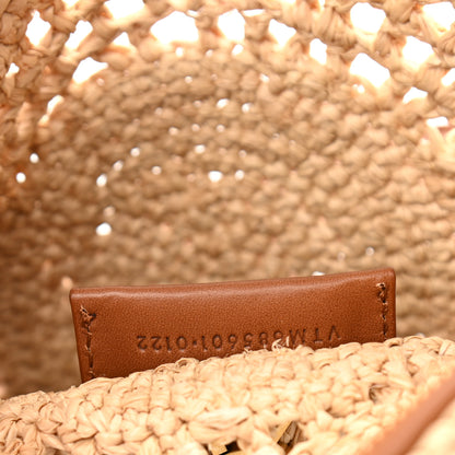 Saint Laurent Raffia Sac Round Naturel 7 of 10