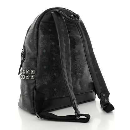 MCM Visetos Medium Side Studs Stark Backpack Black 3 of 10