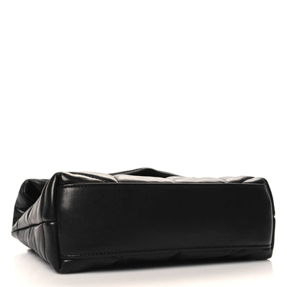Saint Laurent Calfskin Quilted Toy Loulou Puffer Monogram Monochrome Chain Satchel Black 4 of 10