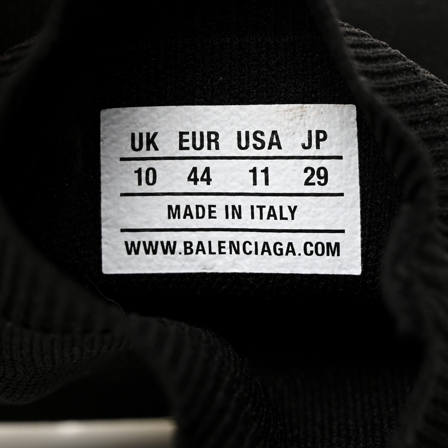 Balenciaga Neoprene Knit Mens Speed Sneakers 44 Black White 8 of 10