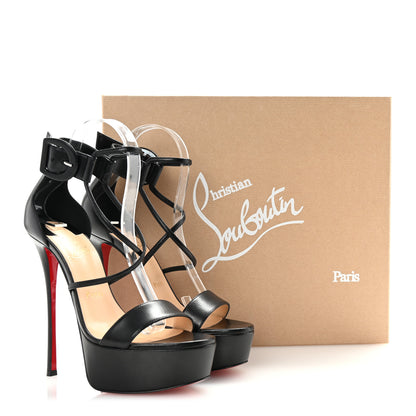 Christian Louboutin Kid Choca 150 Platform Sandals 38 Black 9 of 9