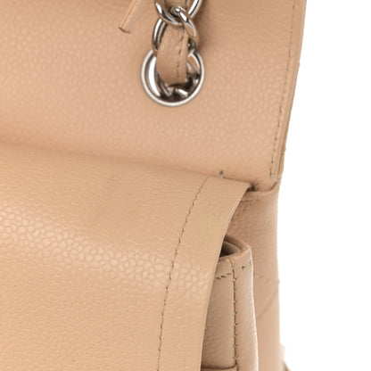 Chanel Caviar Quilted Jumbo Double Flap Light Beige 15 of 16