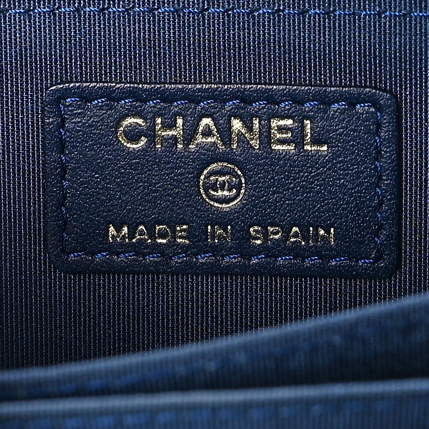 Chanel Caviar Quilted Boy Zip Around Coin Purse Wallet Dark Blue 8 of 10