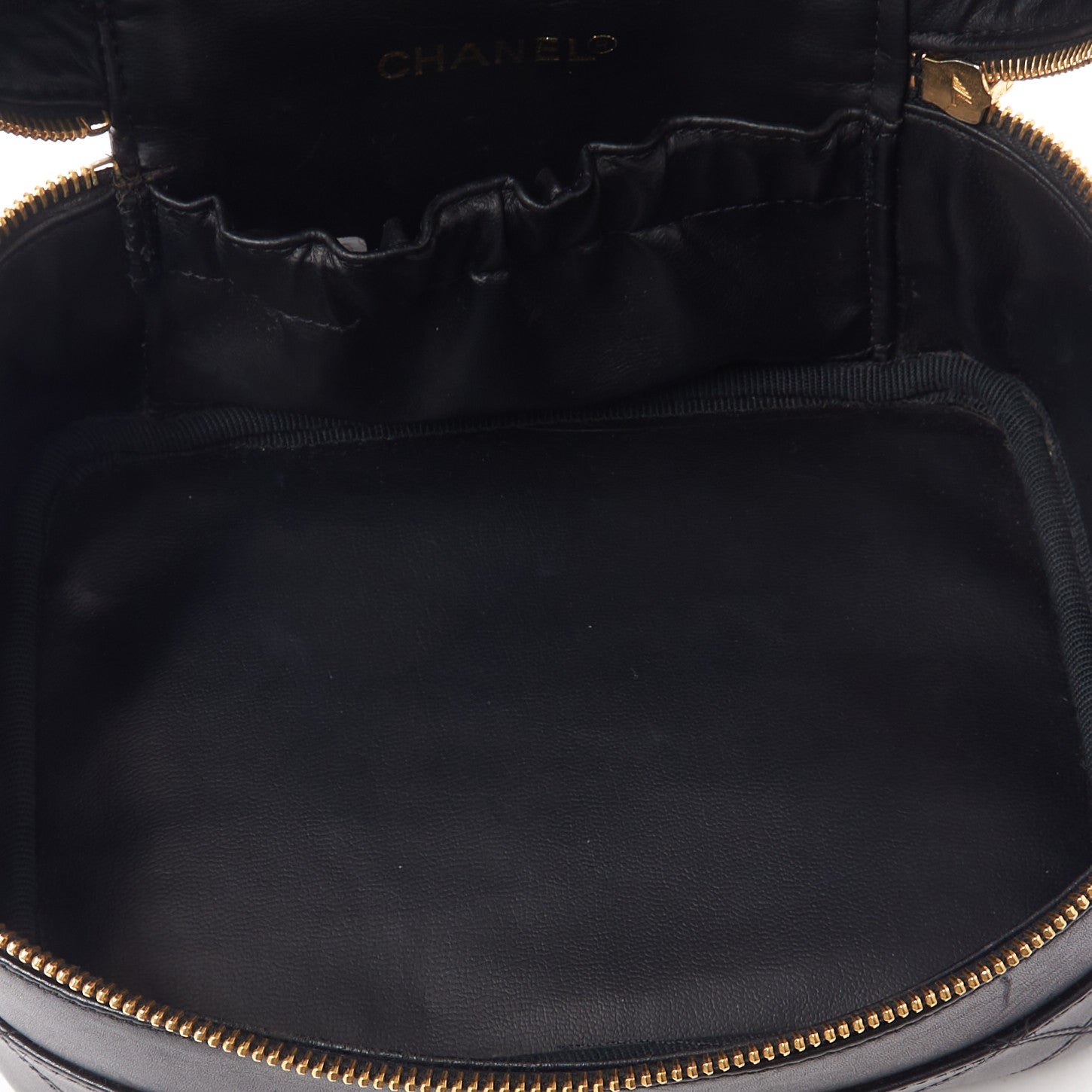 Chanel Lambskin Vanity Cosmetic Case Black 6 of 8