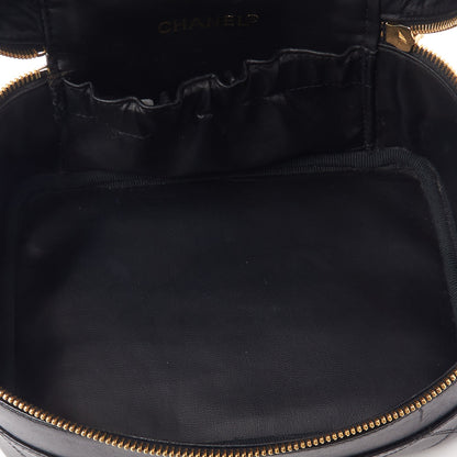 Chanel Lambskin Vanity Cosmetic Case Black 6 of 8