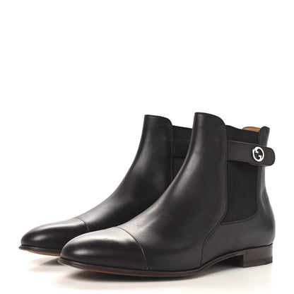 Gucci Calfskin Mens Blondie Chelsea Ankle Boots 8 Cocoa 4 of 10