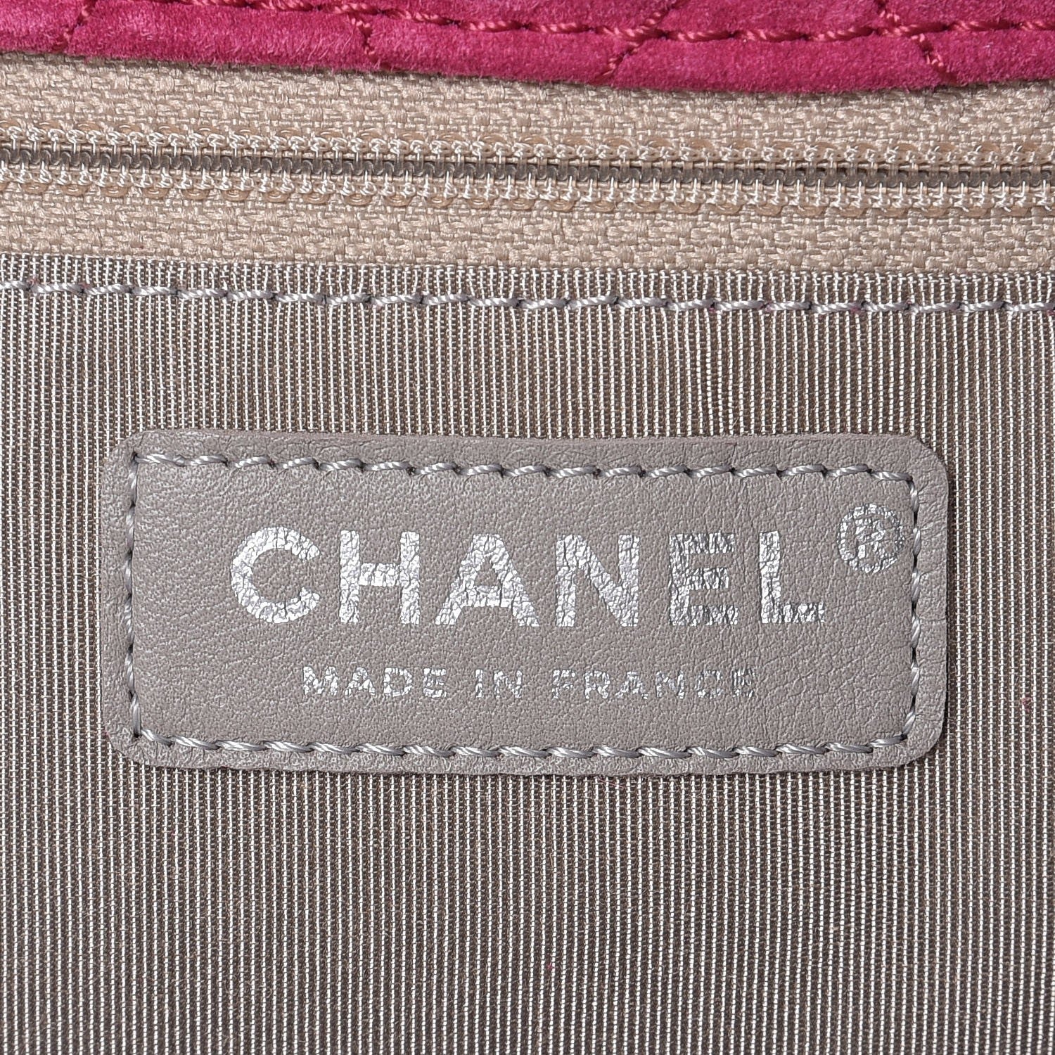 Chanel Suede Quilted Patchwork Drawstring Bag Green Pink Purple Burgundy 5 of 16