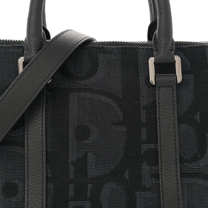 Christian Dior Maxi Oblique Jacquard Weekender 25 Black 8 of 11