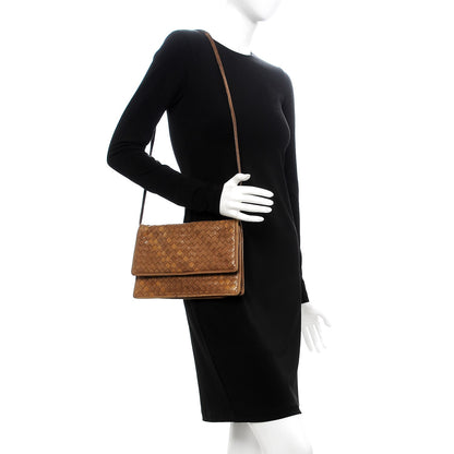 Bottega Veneta Nappa Intrecciato Flap Bag Noce 2 of 18