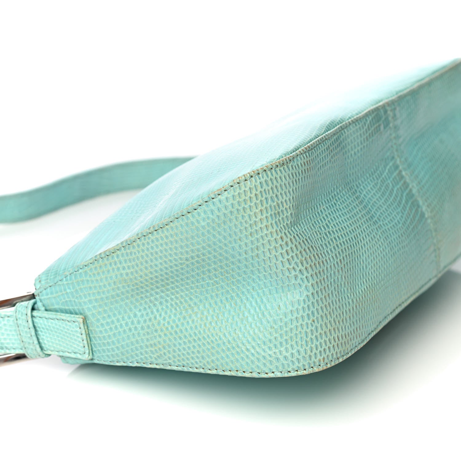 Fendi Lizard Small Baguette Verde Celeste 12 of 14