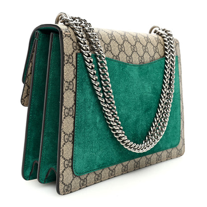 Gucci GG Supreme Monogram Embroidered Medium Dionysus Shoulder Bag Emerald 3 of 13
