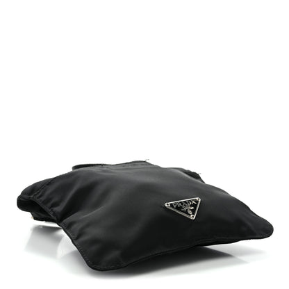 Prada Nylon Mini Flat Messenger Bag Black 4 of 11