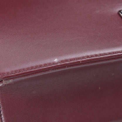 Christian Dior Tweed Calfskin Medium Diorama Flap Bag Burgundy Multicolor 15 of 16