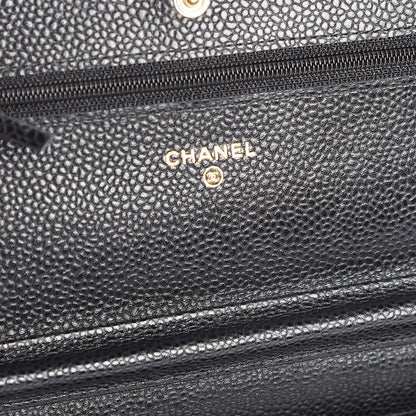 Chanel Caviar Quilted Wallet On Chain WOC Black 6 of 9