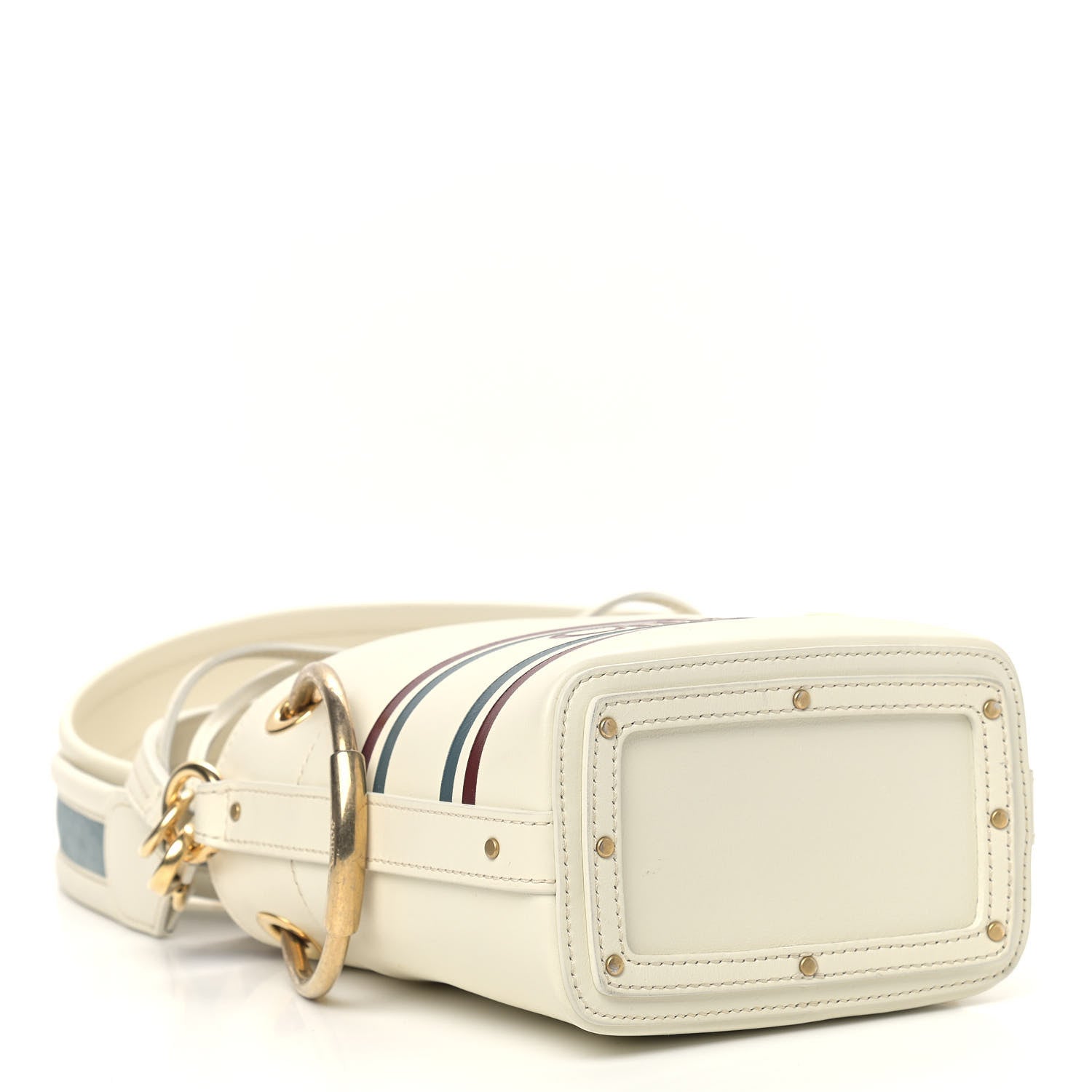 Chloe Smooth Calfskin Logo Mini Roy Bucket Bag Natural White 3 of 9