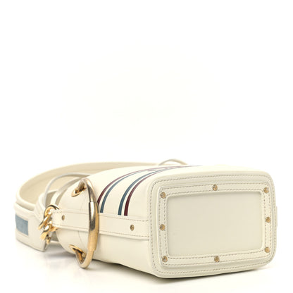 Chloe Smooth Calfskin Logo Mini Roy Bucket Bag Natural White 3 of 9