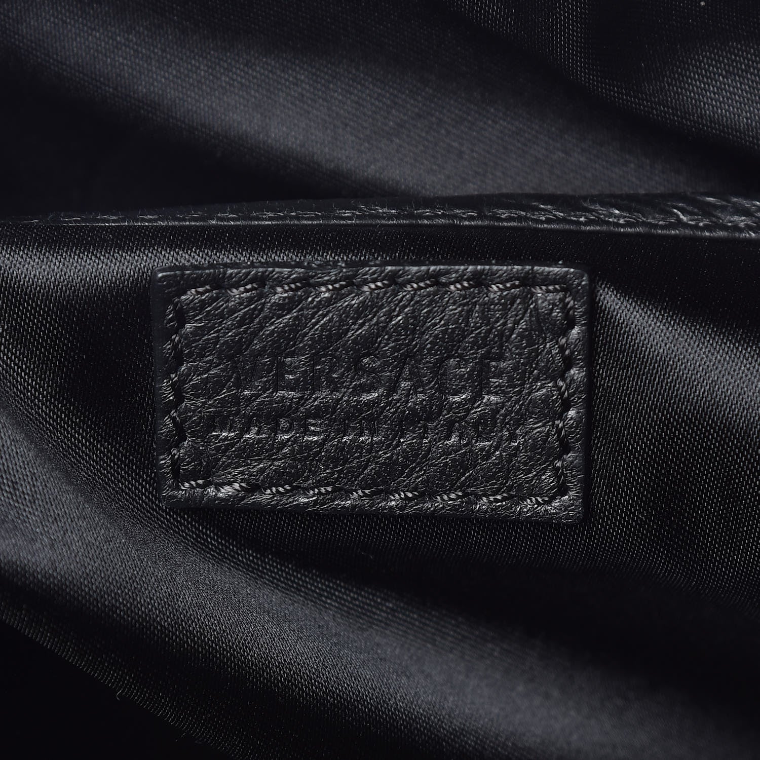 Versace Cervo Embossed Vitello Signature Duffle Bag Black 7 of 12