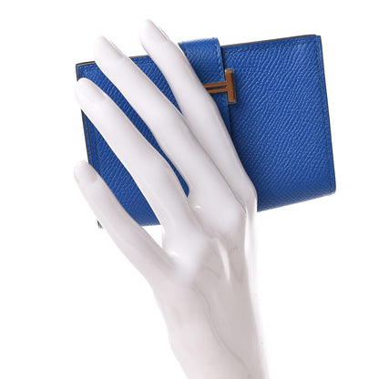 Hermes Epsom Bearn Card Holder Wallet Bleu Zellige 2 of 10
