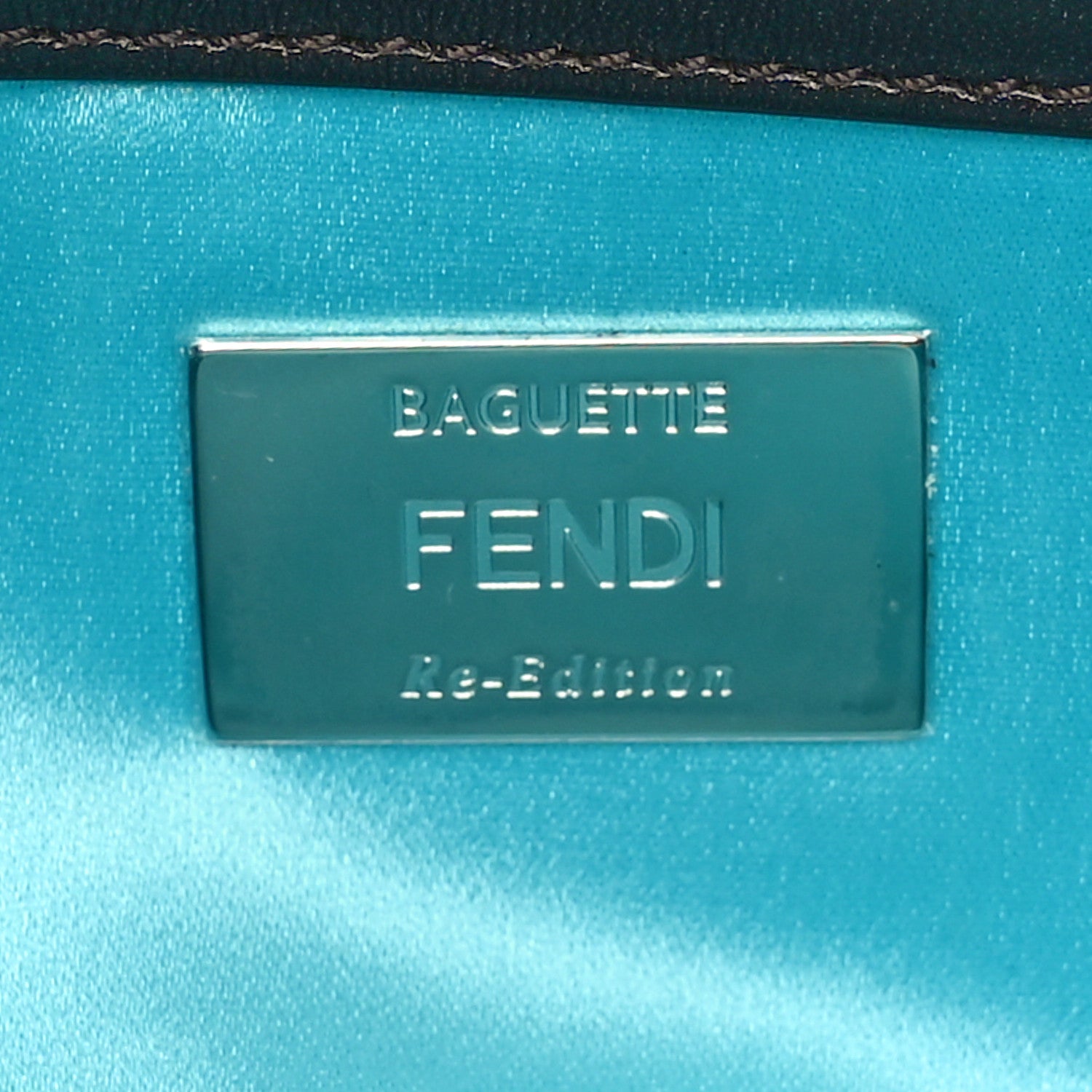 Fendi Fur Calfskin Karung Baguette Mimosa Dark Coffee 6 of 10