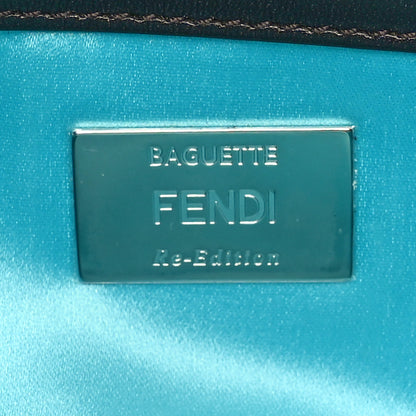 Fendi Fur Calfskin Karung Baguette Mimosa Dark Coffee 6 of 10