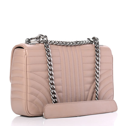 Prada Soft Calfskin Impunture Diagramme Medium Chain Flap Shoulder Bag Cipria 2 of 4