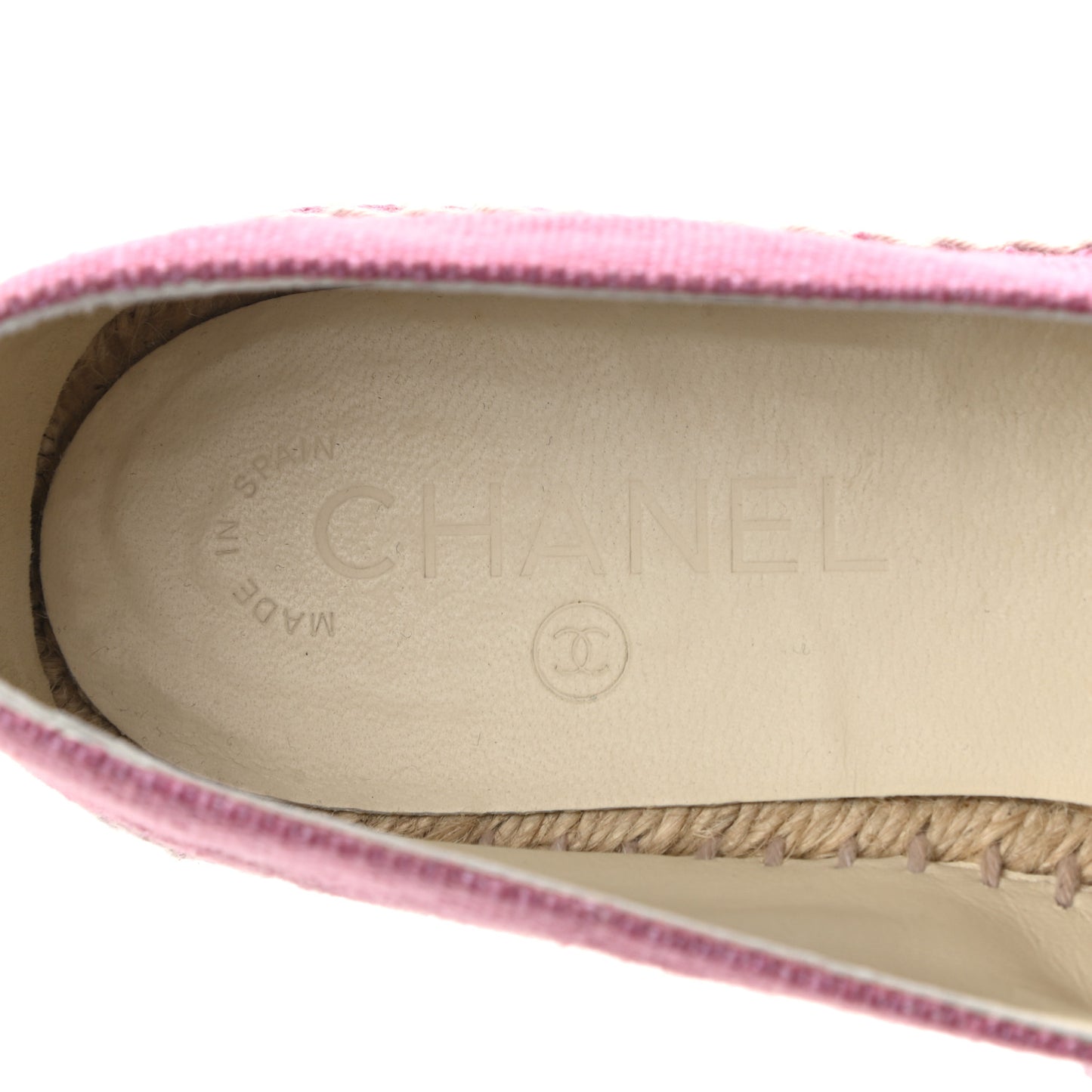 Linen CC Espadrilles 39 Pink Black