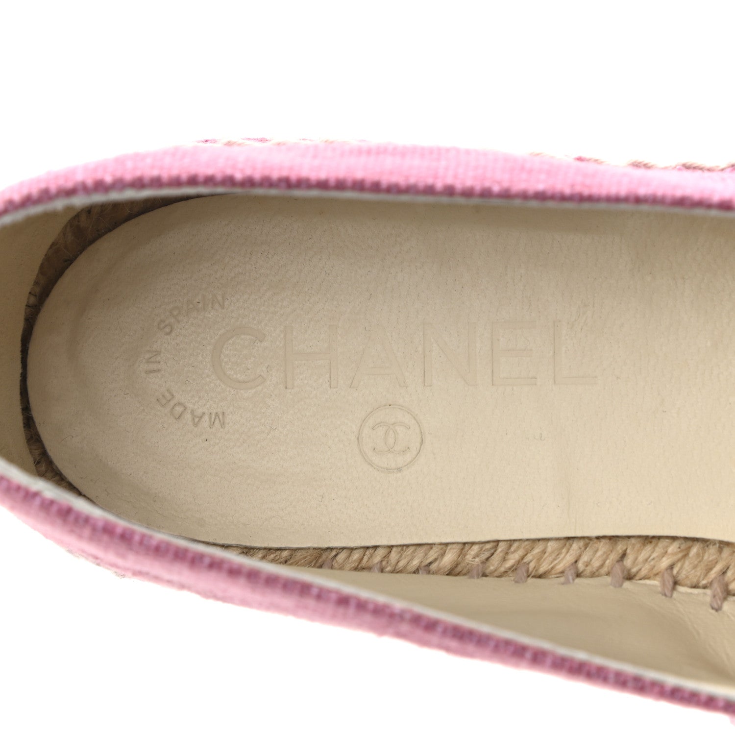 Chanel Linen CC Espadrilles 39 Pink Black 9 of 16