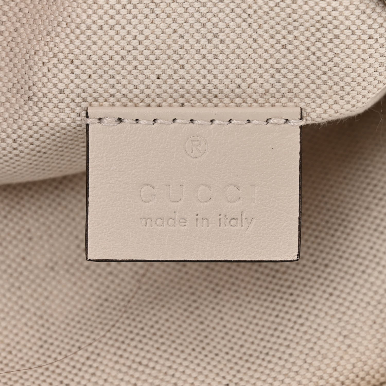 Gucci Calfskin GG Tennis Embossed Mini Double Zip Messenger Bag Mystic White 6 of 13