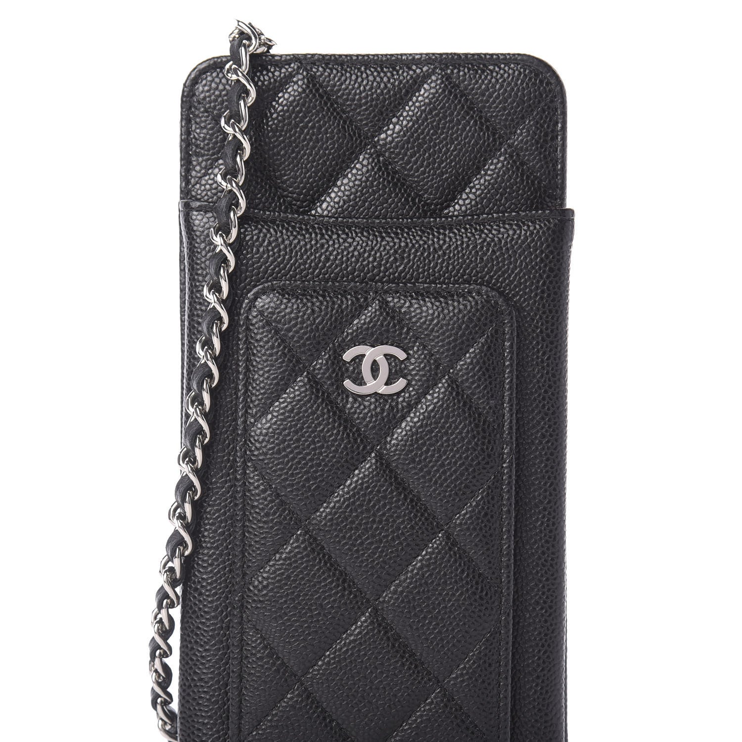 Chanel Caviar Quilted Zip Phone Case Black 11 of 12