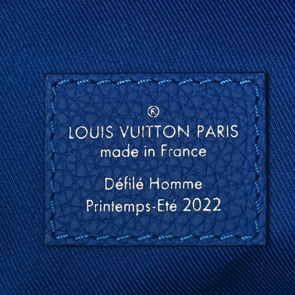 Louis Vuitton Taurillon Illusion Keepall Tote Bleu Vert 6 of 8