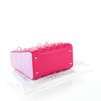 Christian Dior Lambskin Cannage Medium Tri-Color Lady Dior Pink 4 of 7