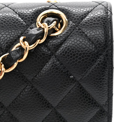 Chanel Caviar Quilted Small Double Flap Black 12 of 13