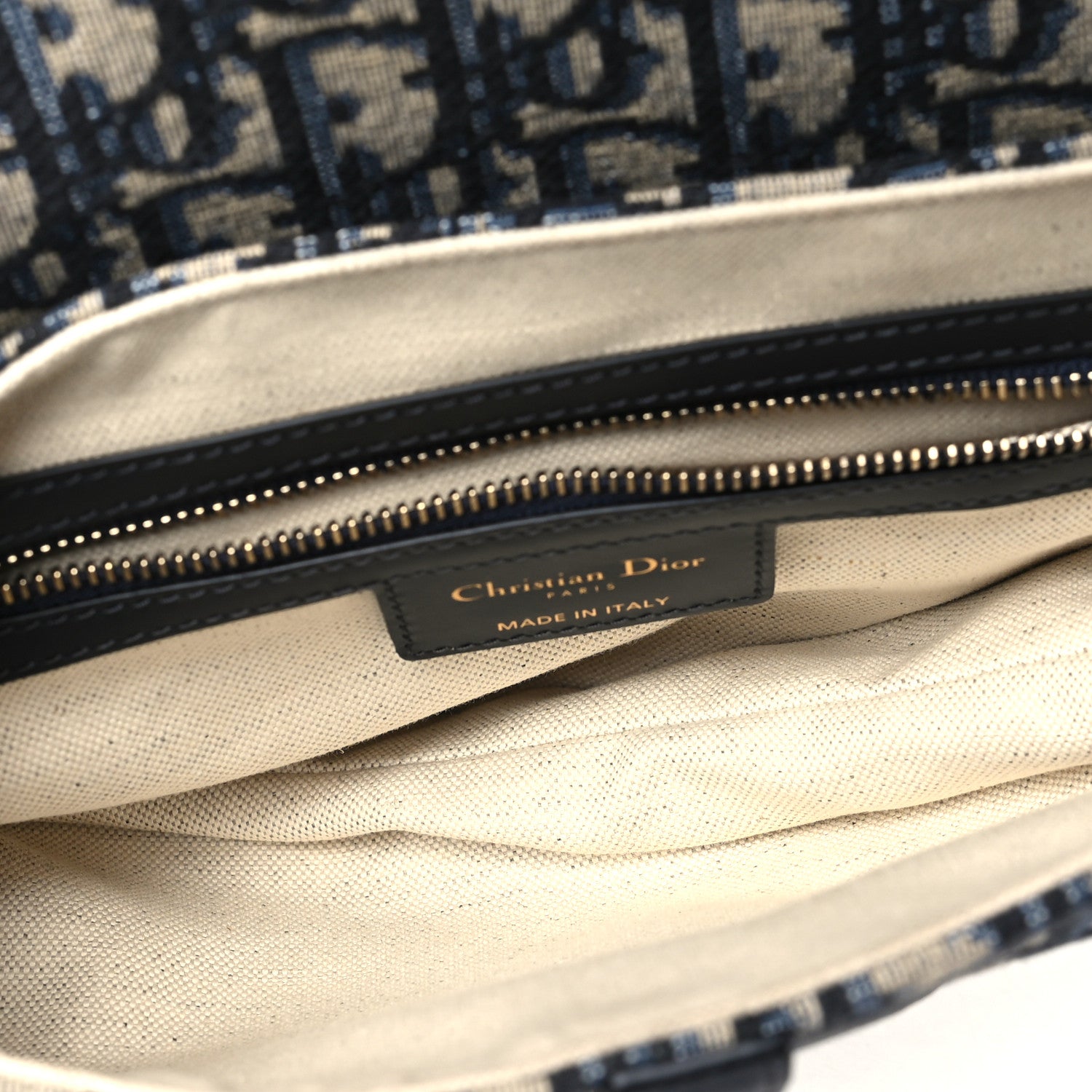 Christian Dior Oblique Saddle Bag With Strap Blue 5 of 11