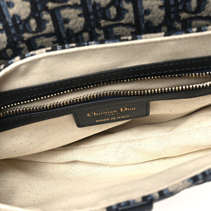 Christian Dior Oblique Saddle Bag With Strap Blue 5 of 11