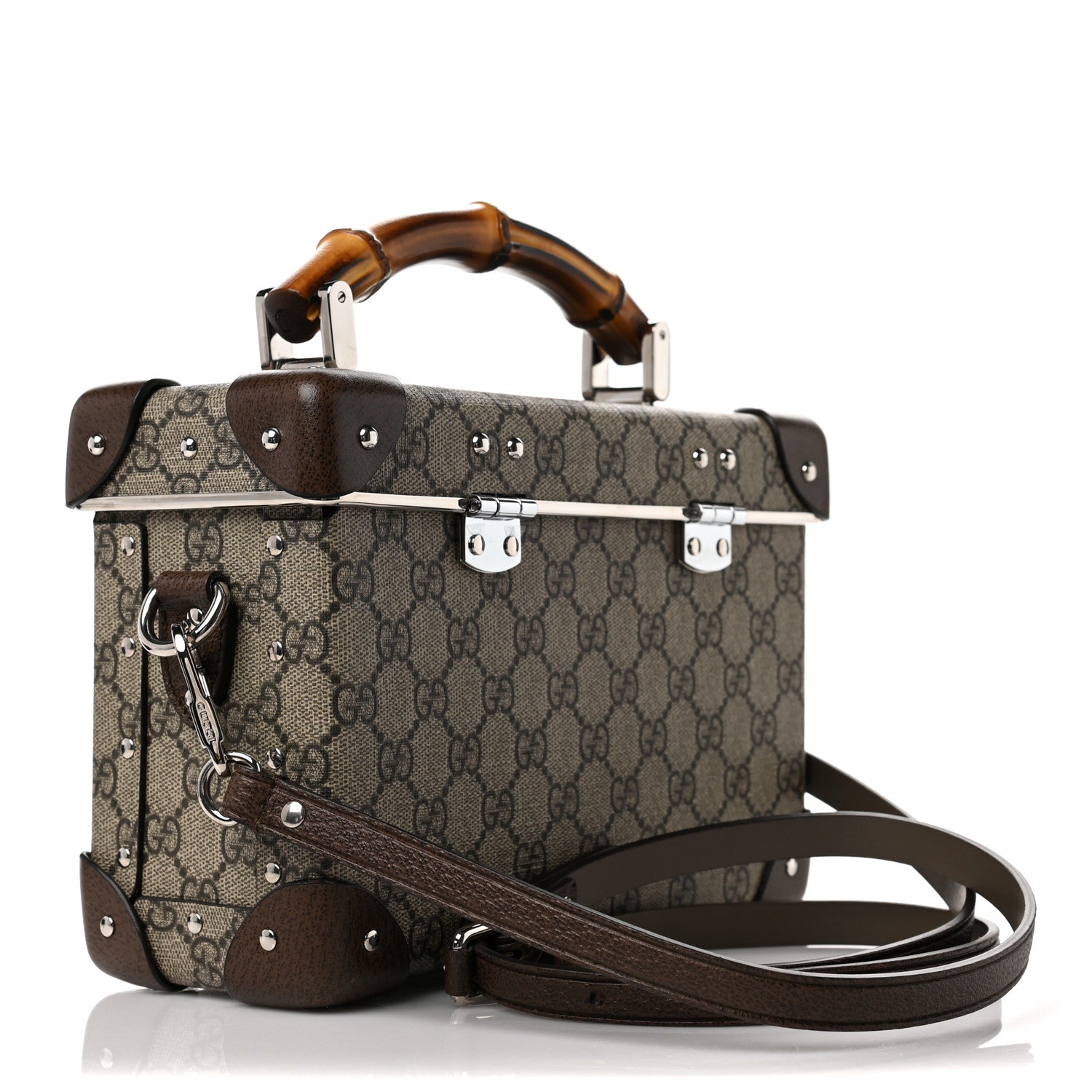 Gucci GG Supreme Monogram Globe-Trotter Beauty Case Brown 3 of 9