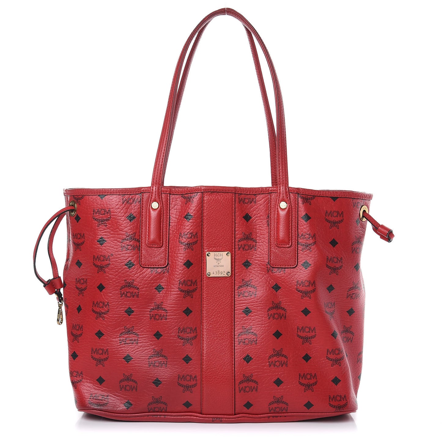 Visetos Medium Liz Reversible Shopper Tote Ruby Red