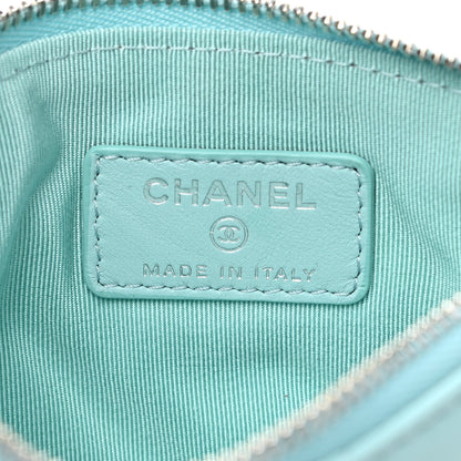 Chanel Lambskin Quilted Small Cosmetic Case Light Blue 6 of 7