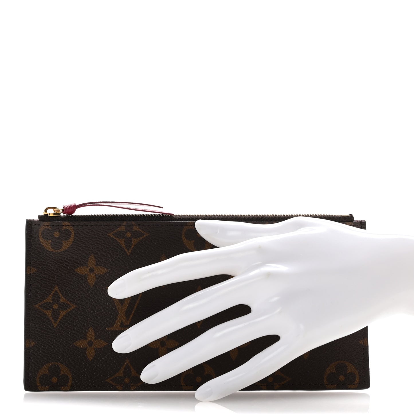 Monogram Felicie Chain Wallet Zippered Insert Fuchsia