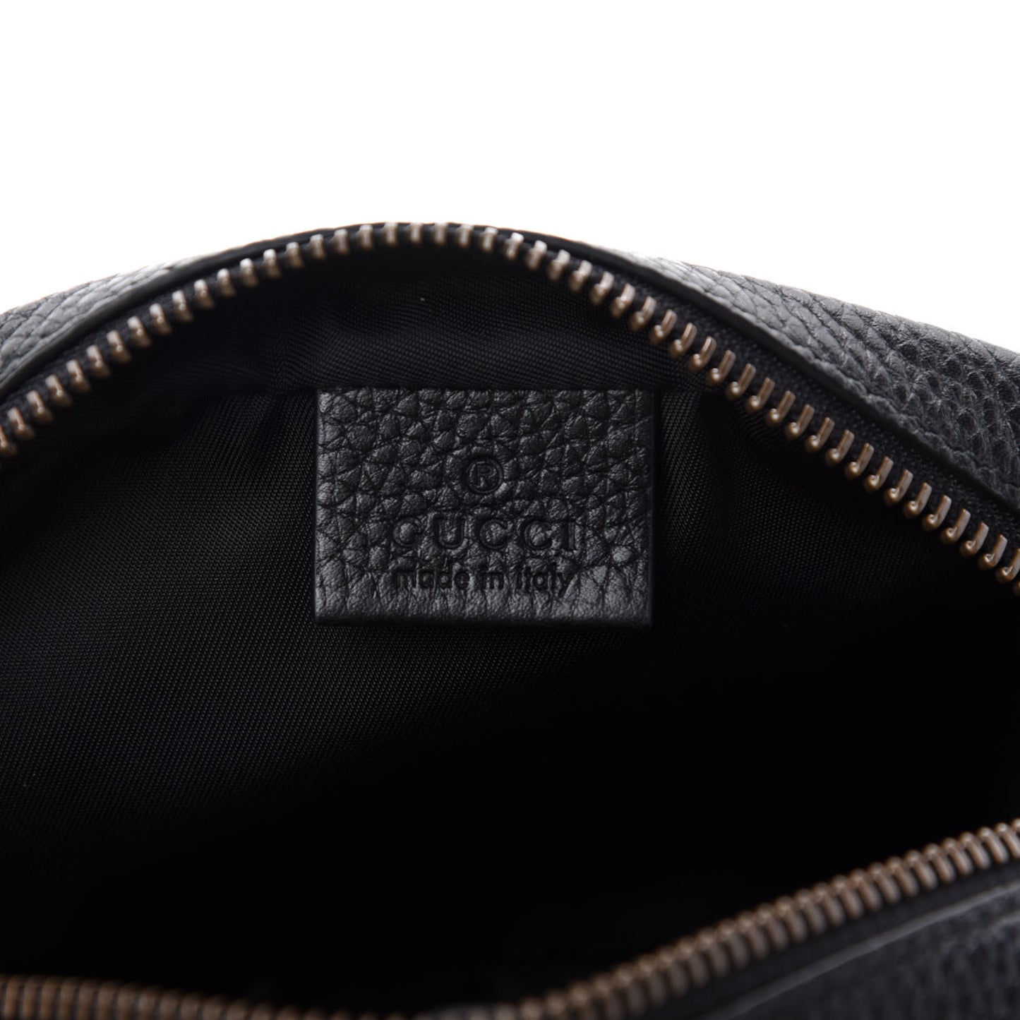Pebbled Calfskin Mini Soho Disco Bag Black