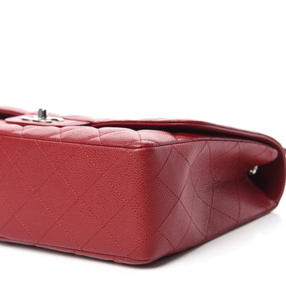 Chanel Caviar Quilted Jumbo Single Flap Dark Red 8 of 13