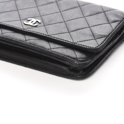 Chanel Lambskin Quilted Wallet On Chain WOC Black 9 of 10