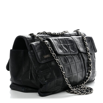 Chanel Lambskin Chocolate Bar Mademoiselle Flap Black 3 of 15