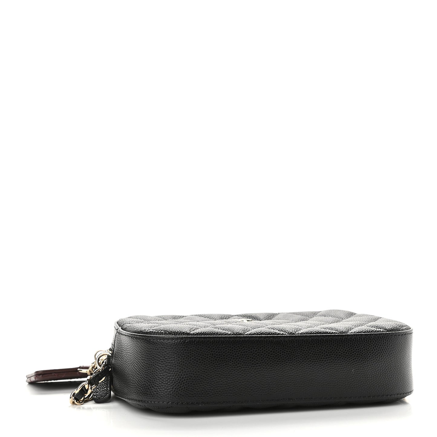 Caviar Quilted Vanity With Chain Black